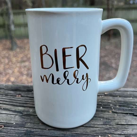 Threshold Other - Threshold Bier Merry Stoneware Stein Mugs Gold Metallic